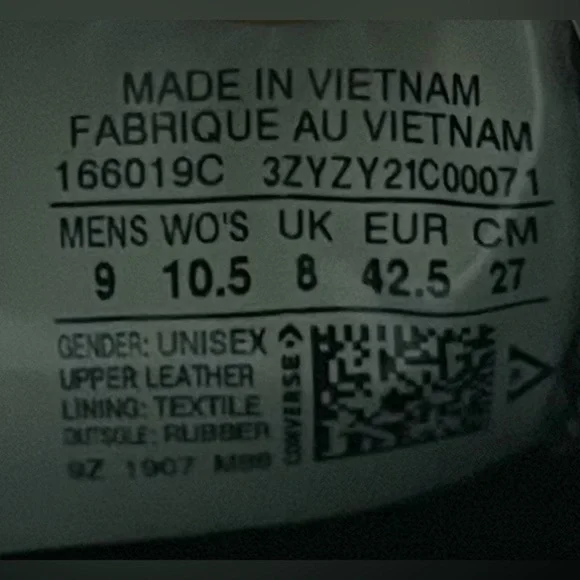 Converse Checkpoint SUEDE Pro Ox Womens Size 10.5 Shoes Sneakers Black 166019C - Picture 8 of 8